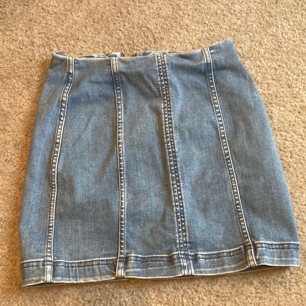 Free people size 2 jean miniskirt Great condition